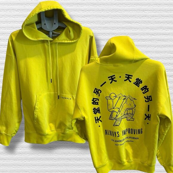 YoungLA Yellow And Black Hoodie Size Small Model 521 - Picture 1 of 9
